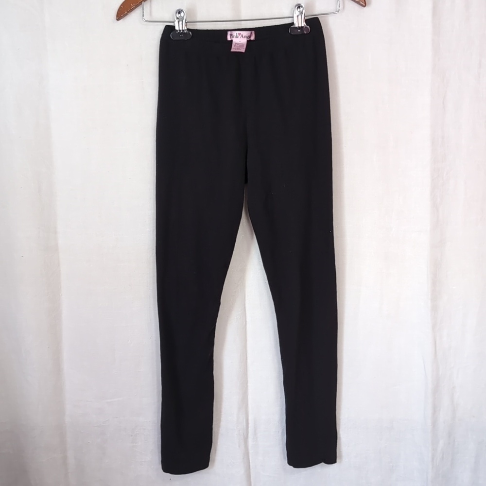 Pink Angel Black Stretch Legging Pant Size Girl's 14